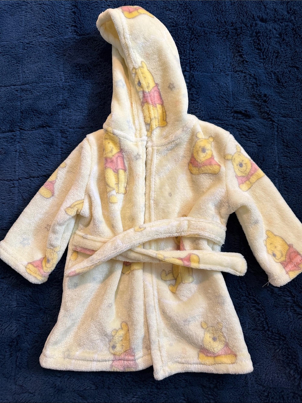 Disney Cream Winnie the Pooh Hooded Kids Robe